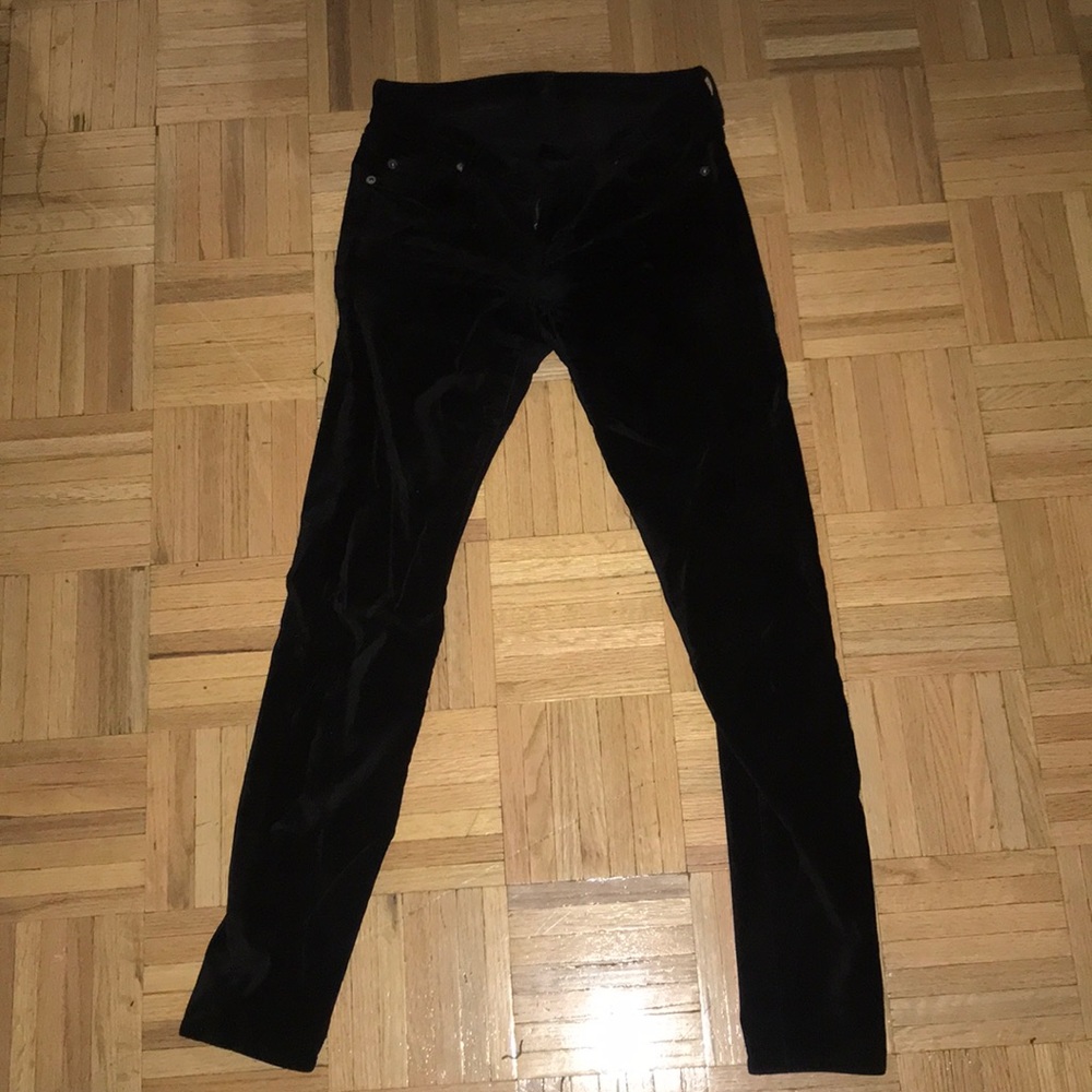 Velvet skinny pants